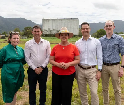 Cairns Community Housing Site with Craig Doyle and Minister Madeleine King