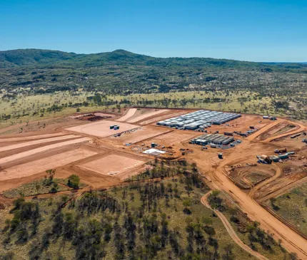 Drone shot of Arafura site